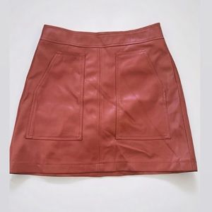 Loft faux leather skirt size 8